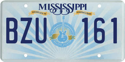 MS license plate BZU161