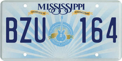 MS license plate BZU164