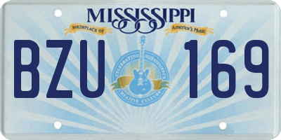 MS license plate BZU169
