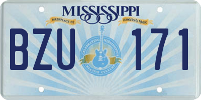 MS license plate BZU171