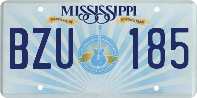 MS license plate BZU185