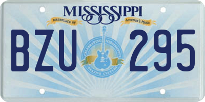 MS license plate BZU295