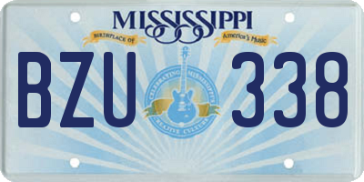 MS license plate BZU338