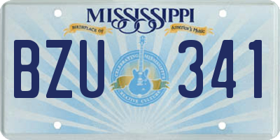 MS license plate BZU341