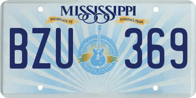 MS license plate BZU369