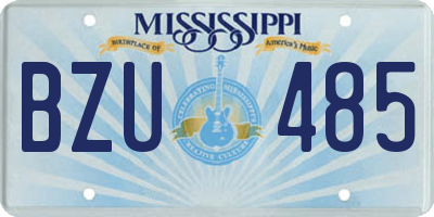 MS license plate BZU485