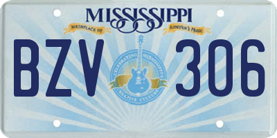 MS license plate BZV306