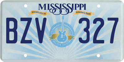 MS license plate BZV327