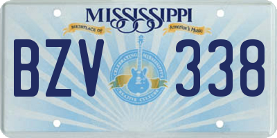 MS license plate BZV338