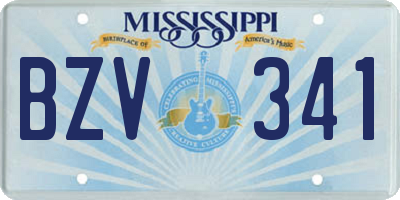 MS license plate BZV341