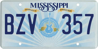 MS license plate BZV357
