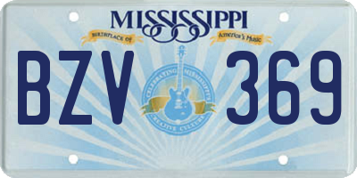 MS license plate BZV369