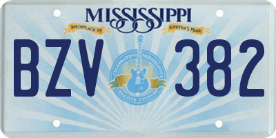 MS license plate BZV382