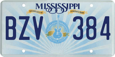 MS license plate BZV384