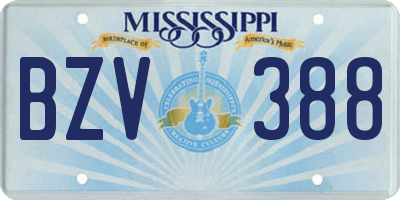 MS license plate BZV388