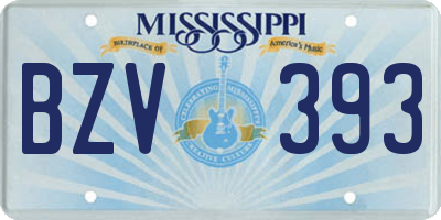 MS license plate BZV393