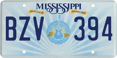 MS license plate BZV394