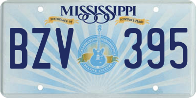MS license plate BZV395