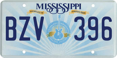 MS license plate BZV396