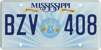 MS license plate BZV408