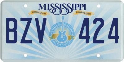 MS license plate BZV424