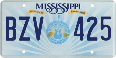 MS license plate BZV425