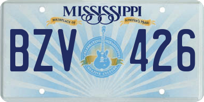 MS license plate BZV426