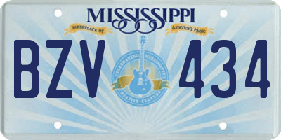 MS license plate BZV434