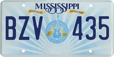 MS license plate BZV435
