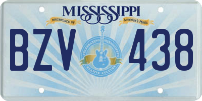 MS license plate BZV438
