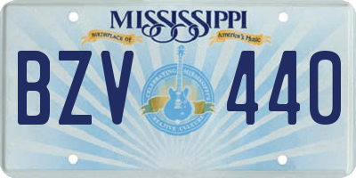 MS license plate BZV440