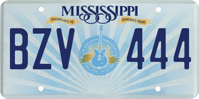 MS license plate BZV444
