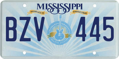 MS license plate BZV445