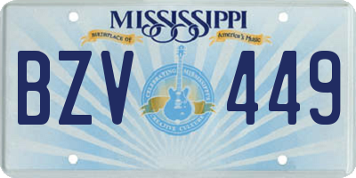 MS license plate BZV449