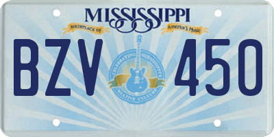 MS license plate BZV450