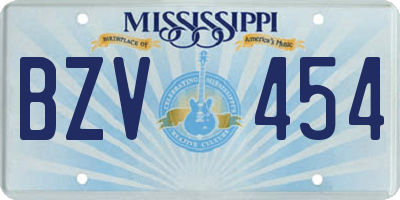 MS license plate BZV454