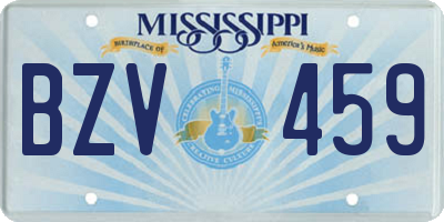MS license plate BZV459