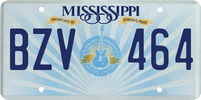 MS license plate BZV464
