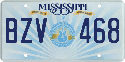 MS license plate BZV468