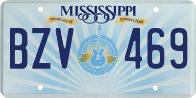 MS license plate BZV469