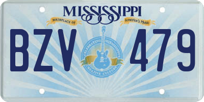 MS license plate BZV479