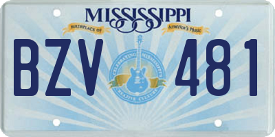 MS license plate BZV481