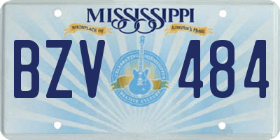 MS license plate BZV484