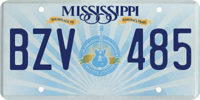 MS license plate BZV485