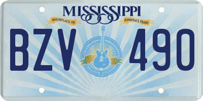 MS license plate BZV490
