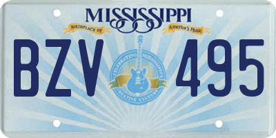 MS license plate BZV495