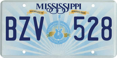 MS license plate BZV528