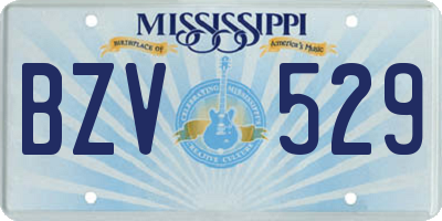 MS license plate BZV529