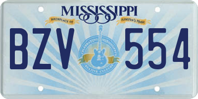 MS license plate BZV554