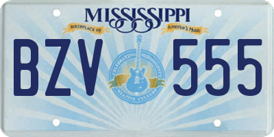 MS license plate BZV555